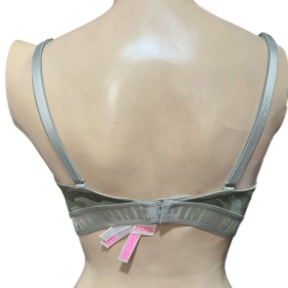 Victorias Secret Pink Wear Everywhere Wireless lightly lined Camouflage bra 36DD - Picture 9 of 10
